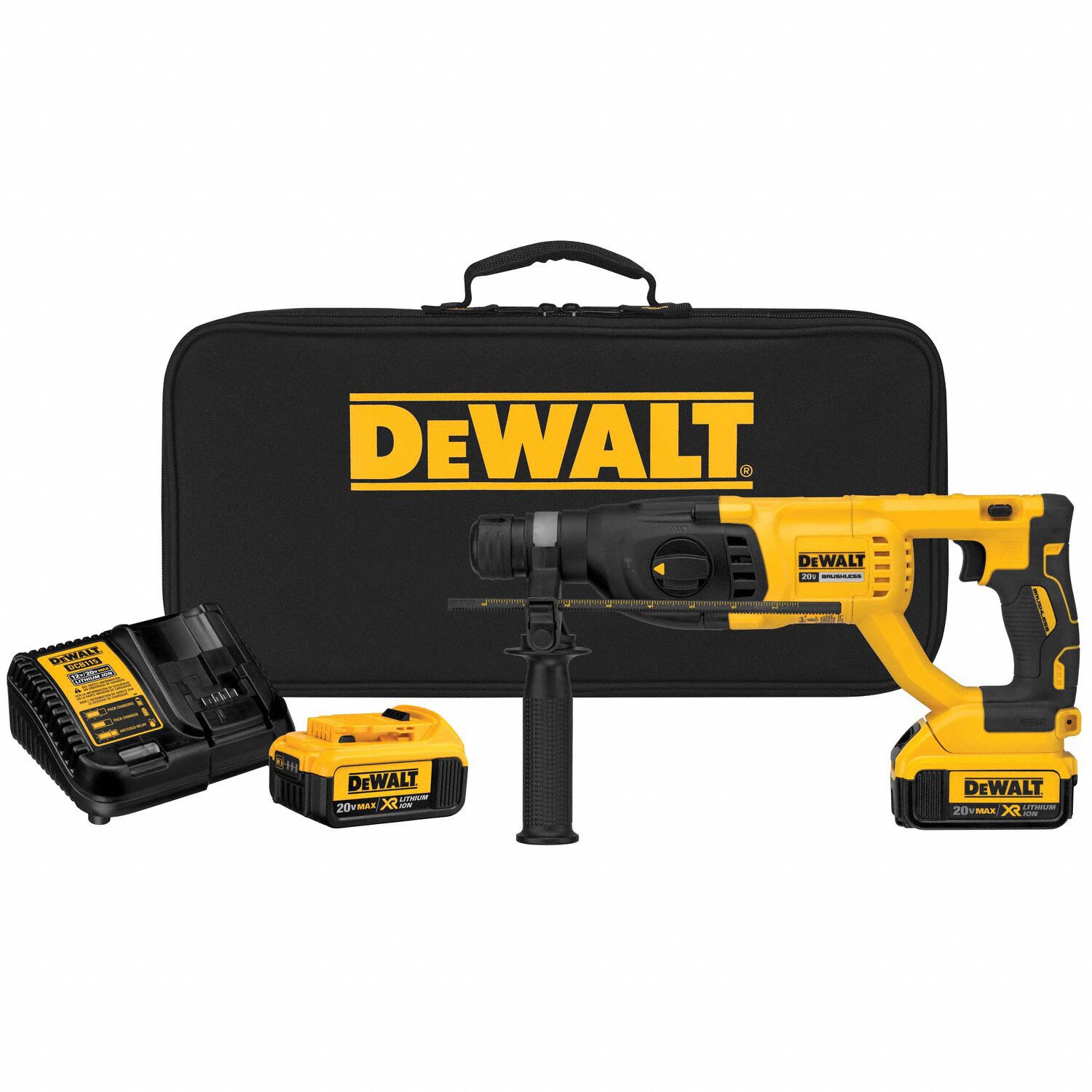 DEWALT, DHandle, 20 V, Cordless Rotary Hammer 52NA75DCH133M2 Grainger