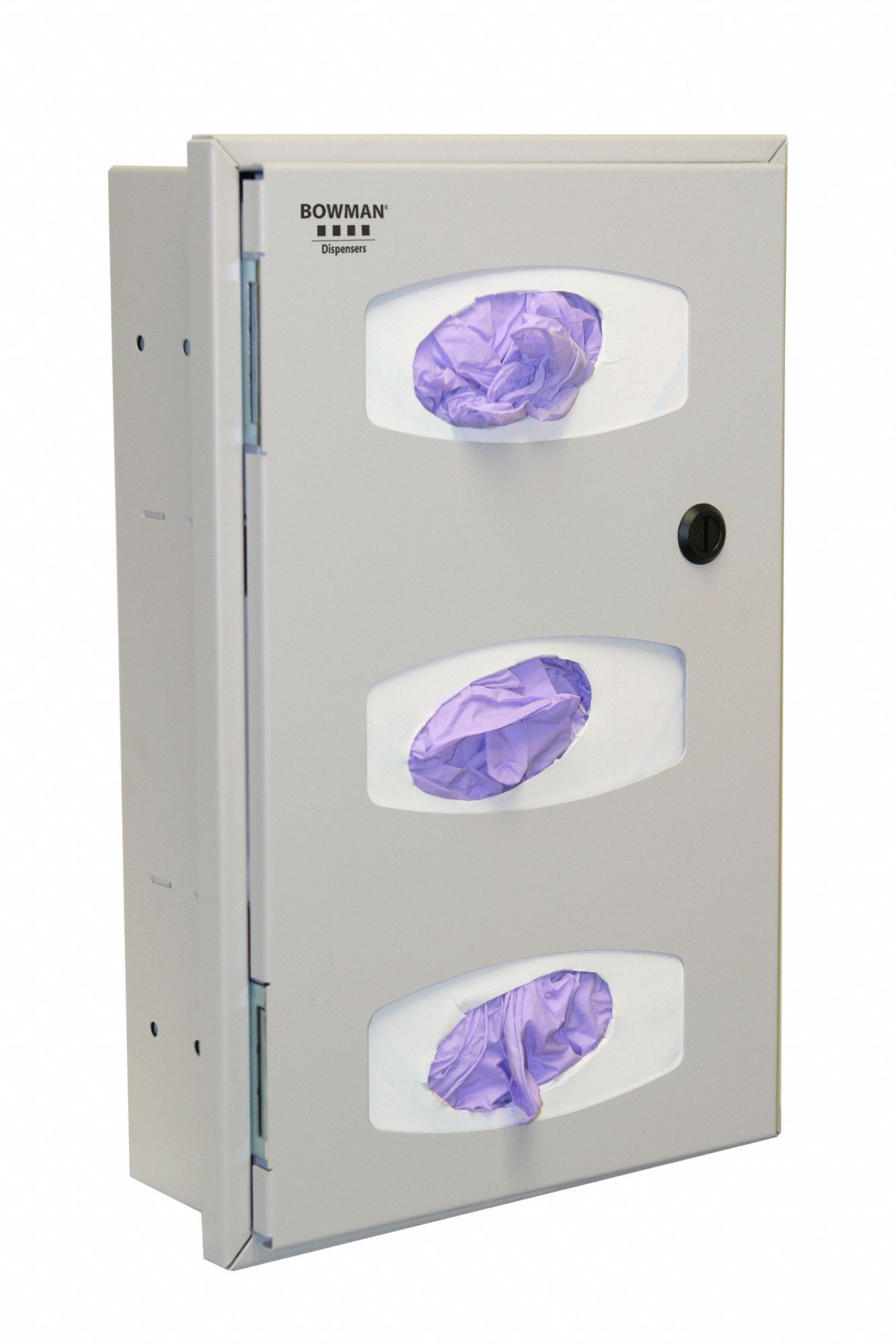 BOWMAN DISPENSERS Glove Box Dispenser, 3 Boxes 52NA84RE3010012