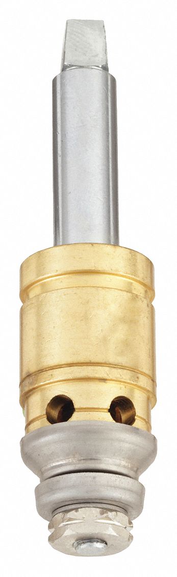 Cartridge: For OEM Series, Use with Hot Water, Brass, Chrome, Ceramic Disc, (1) Stem