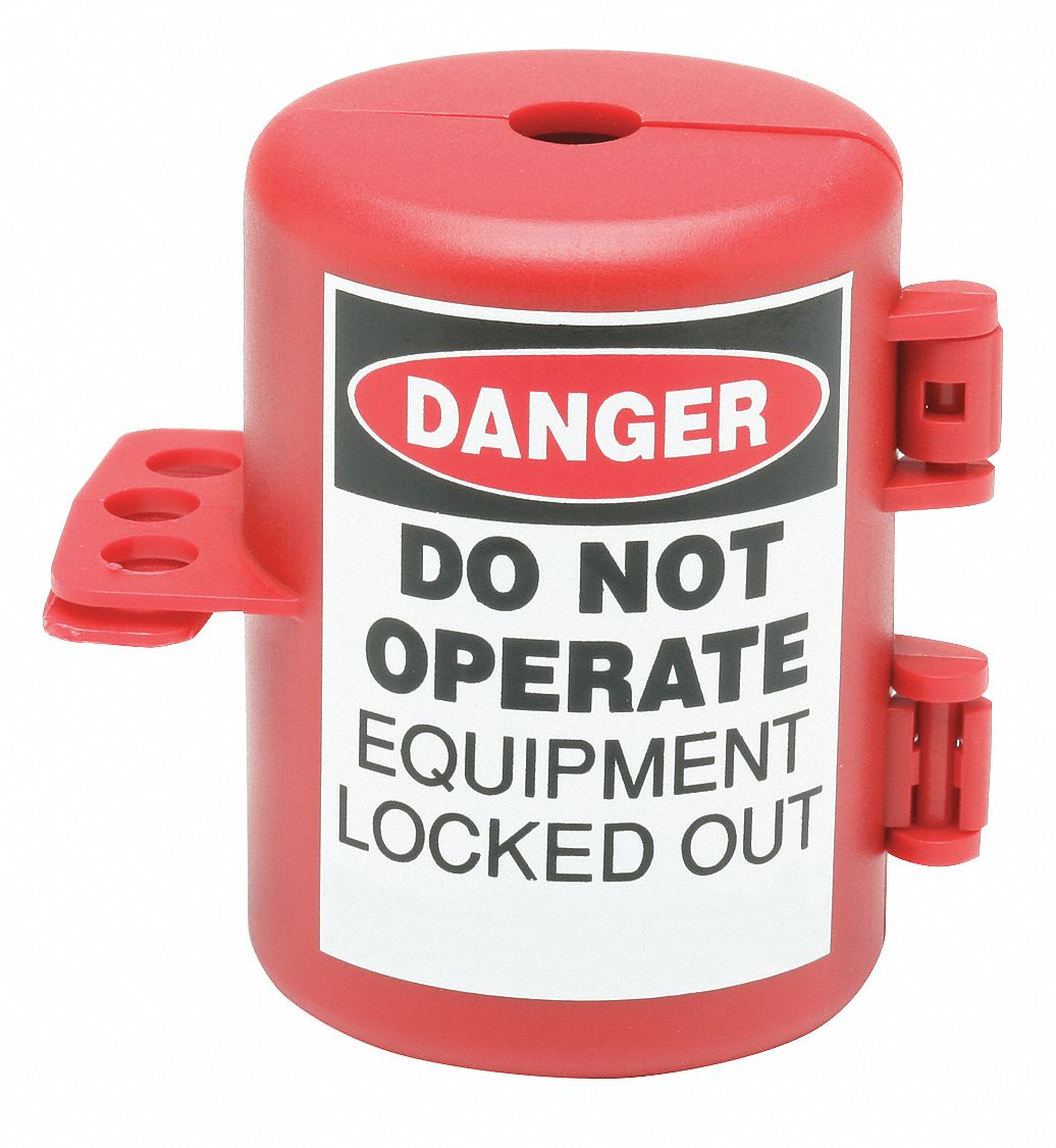 Plug Lockout: For 1/2 in Max Cord Dia, For 2 in Max Plug Dia, Red