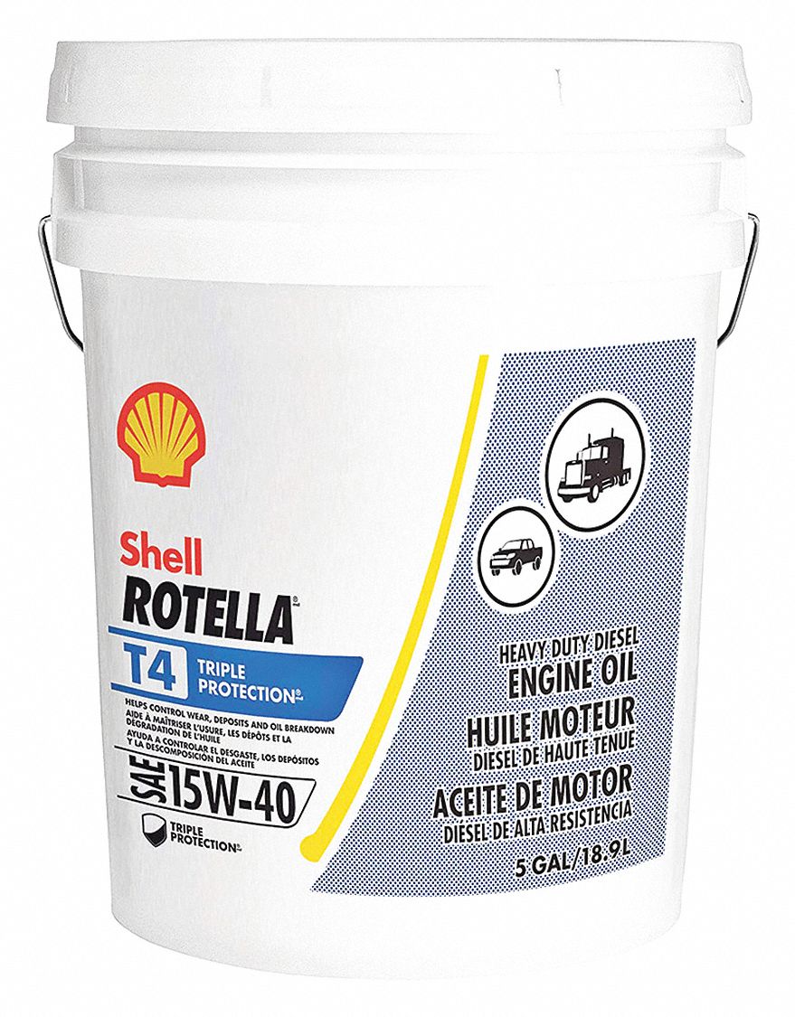 Engine Oil: Synthetic Blend, Diesel Engines, 5 gal Size, Pail, 15W-40, API, T4, Amber