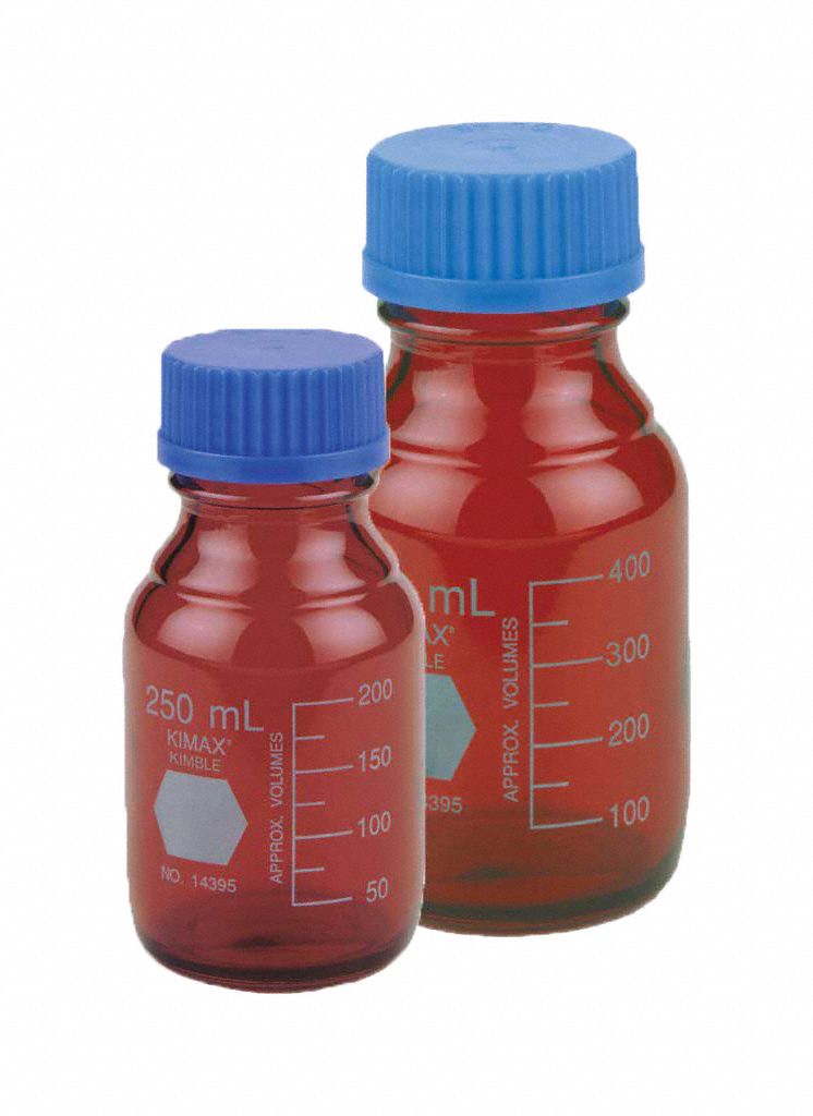 Media Bottle: Borosilicate Glass, 10 L Capacity - mL, 2.64 gal Capacity - oz, 227 mm Body Dia, Media