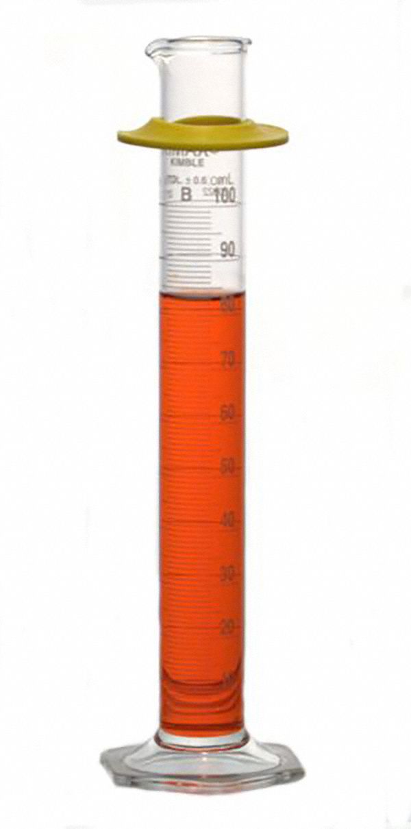 Graduated Cylinder: 1 L Capacity - mL, 33.8 fl oz Capacity - oz, 10 mL Graduation Increments - mL, B