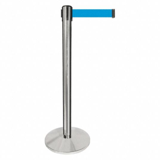 QUEUEWAY, Light Blue, No Pattern, Barrier Post with Belt - 52NR33|QPLUS ...