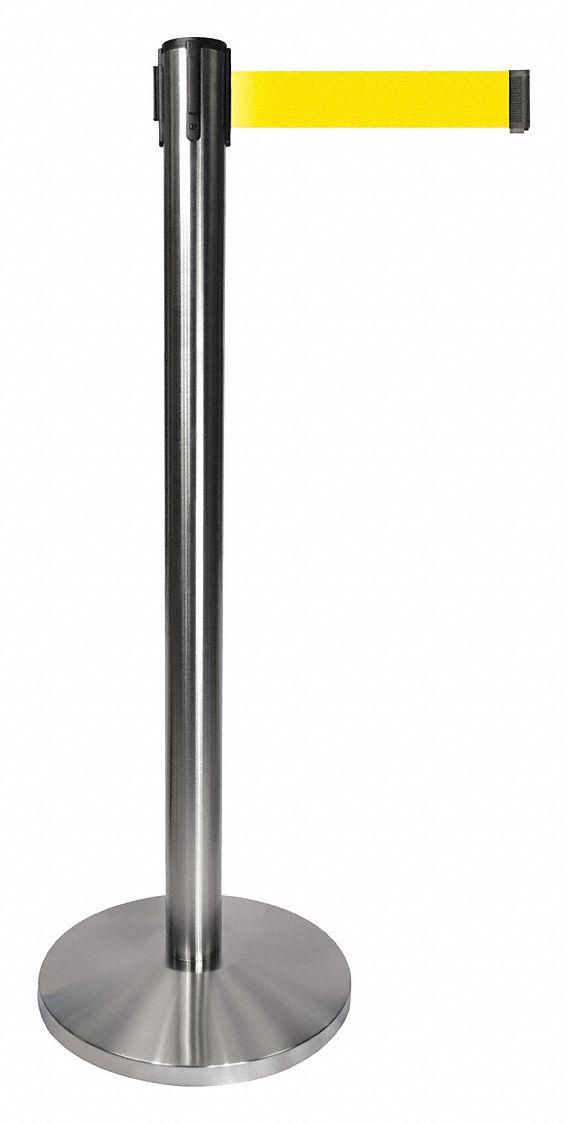 Barrier Post, Gray Post, Yellow Belt