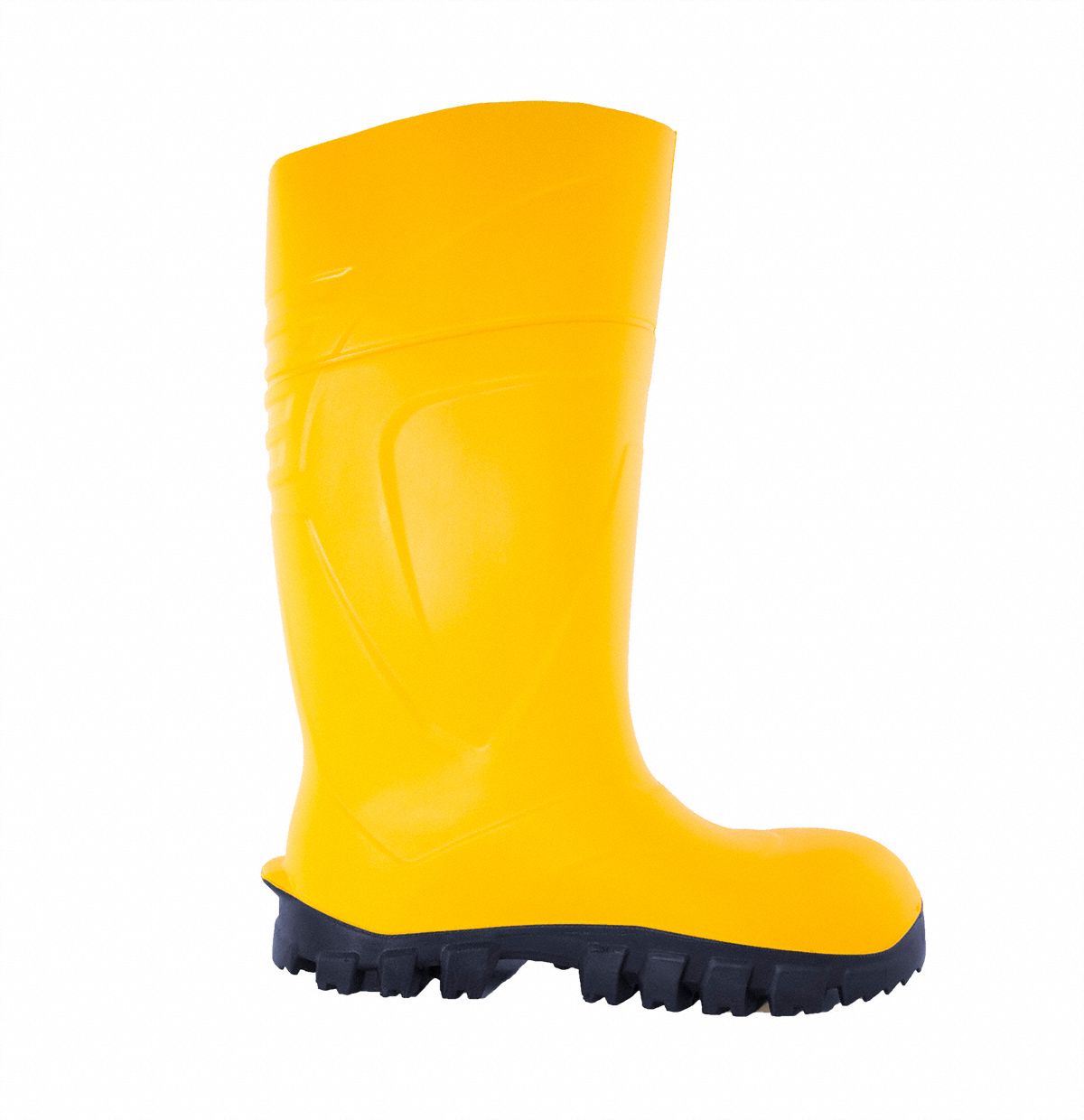 TINGLEY Rubber Boot, Men's, 6, Knee, Steel Toe Type, Polyurethane, Navy, Yellow, 1 PR - 52NT25