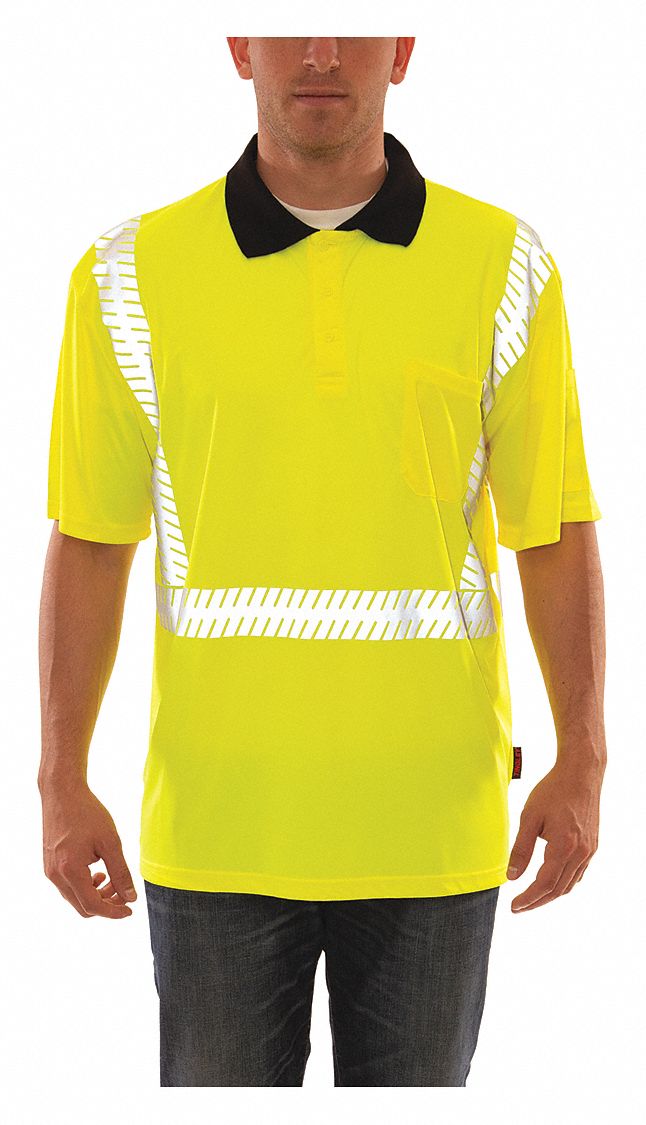 green yellow polo shirt