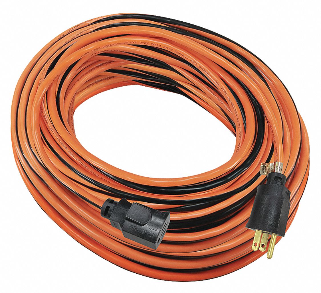 POWER FIRST Locking Extension Cord, Outdoor, 13.0 A, 125V AC, Number of