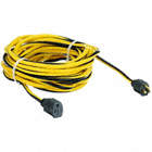 LOCKING EXTENSION CORD, 50 FT CORD, 12 AWG WIRE SIZE, 12/3, SJTW, NEMA 5-15P
