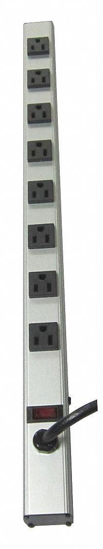 Power First Outlet Strip Workbench And Cabinet Aluminum 8 Total
