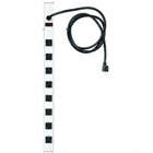 OUTLET STRIP, 8 OUTLETS, 6 FT CORD, 15 A MAX, GREY, NEMA 5-15P, POWER INDICATOR