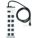 OUTLET STRIP, 10 OUTLETS, 6 FT CORD, 15 A MAX, GREY, NEMA 5-15P, ALUMINUM