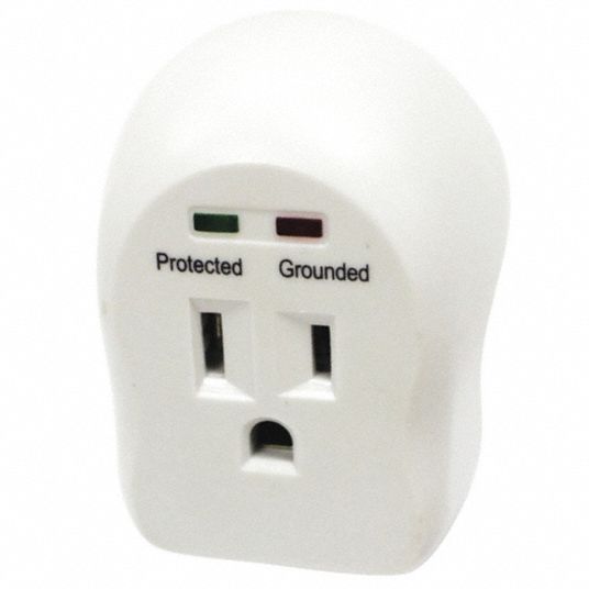 POWER FIRST Surge Protector Plug Adapter, White, Connector Type 515R