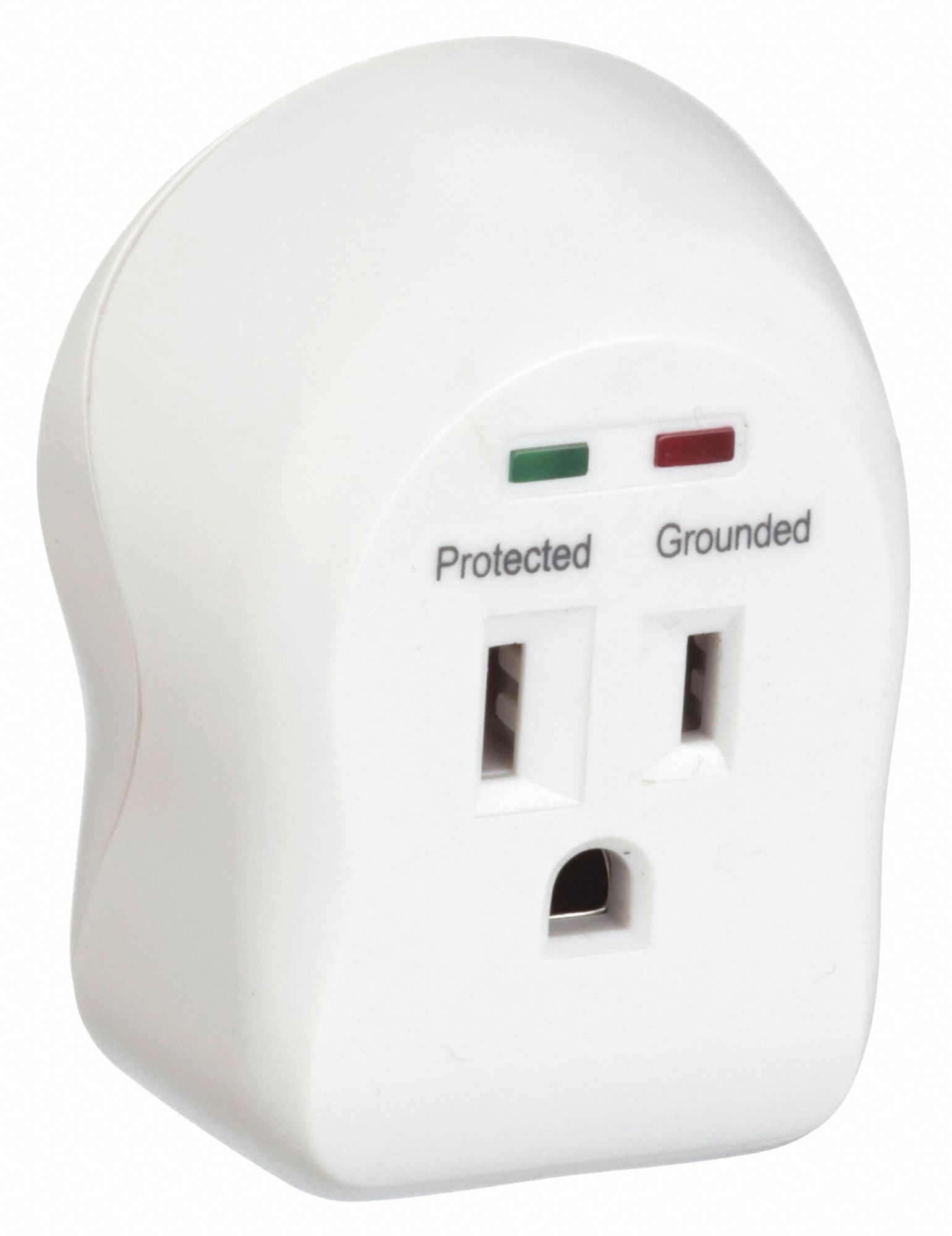 SURGE PROTECTOR PLUG ADAPTER, SINGLE-OUTLET SURGE PROTECTOR, 15 A, 125V AC