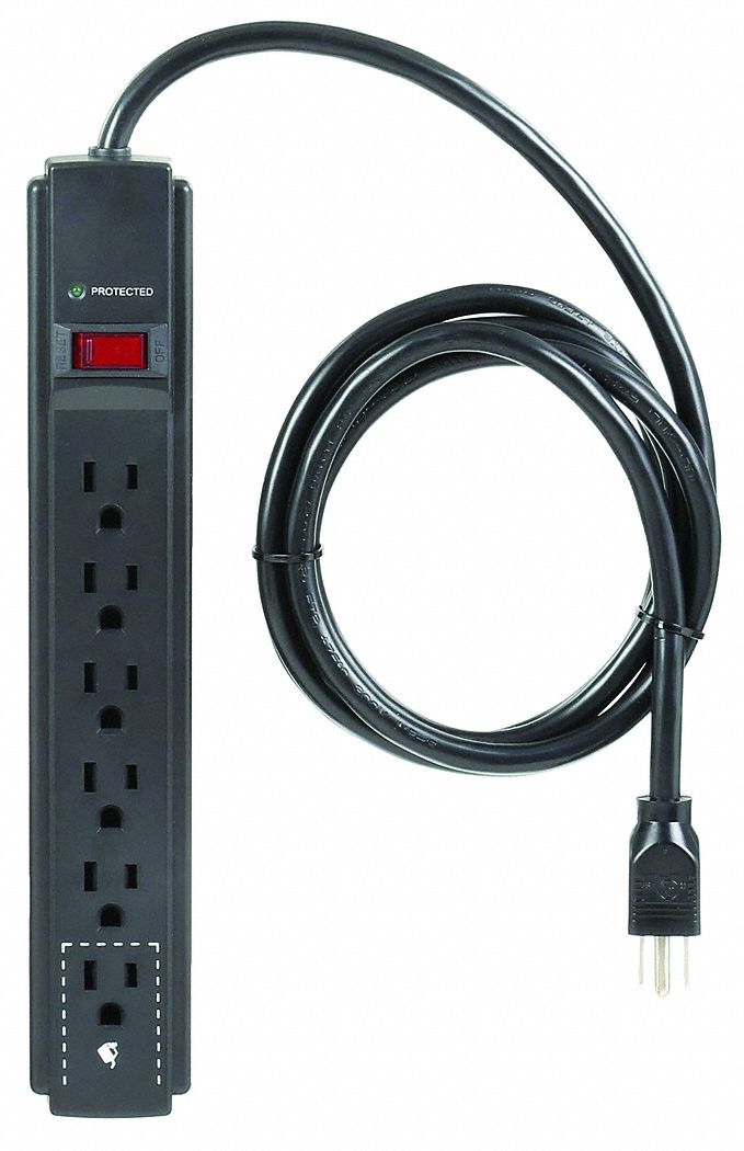 onn. Surge Protector Wall Tap with 6 AC Outlets and 2 USB Ports -White 