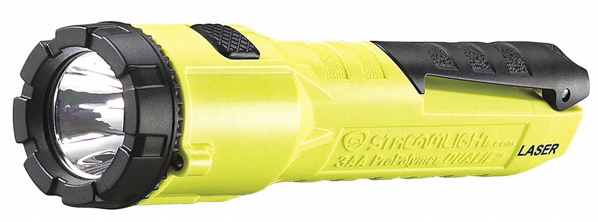 SAFETY-RATED FLASHLIGHT, 150 LUMENS, 17 HOUR RUN TIME, CLIP, 3AA