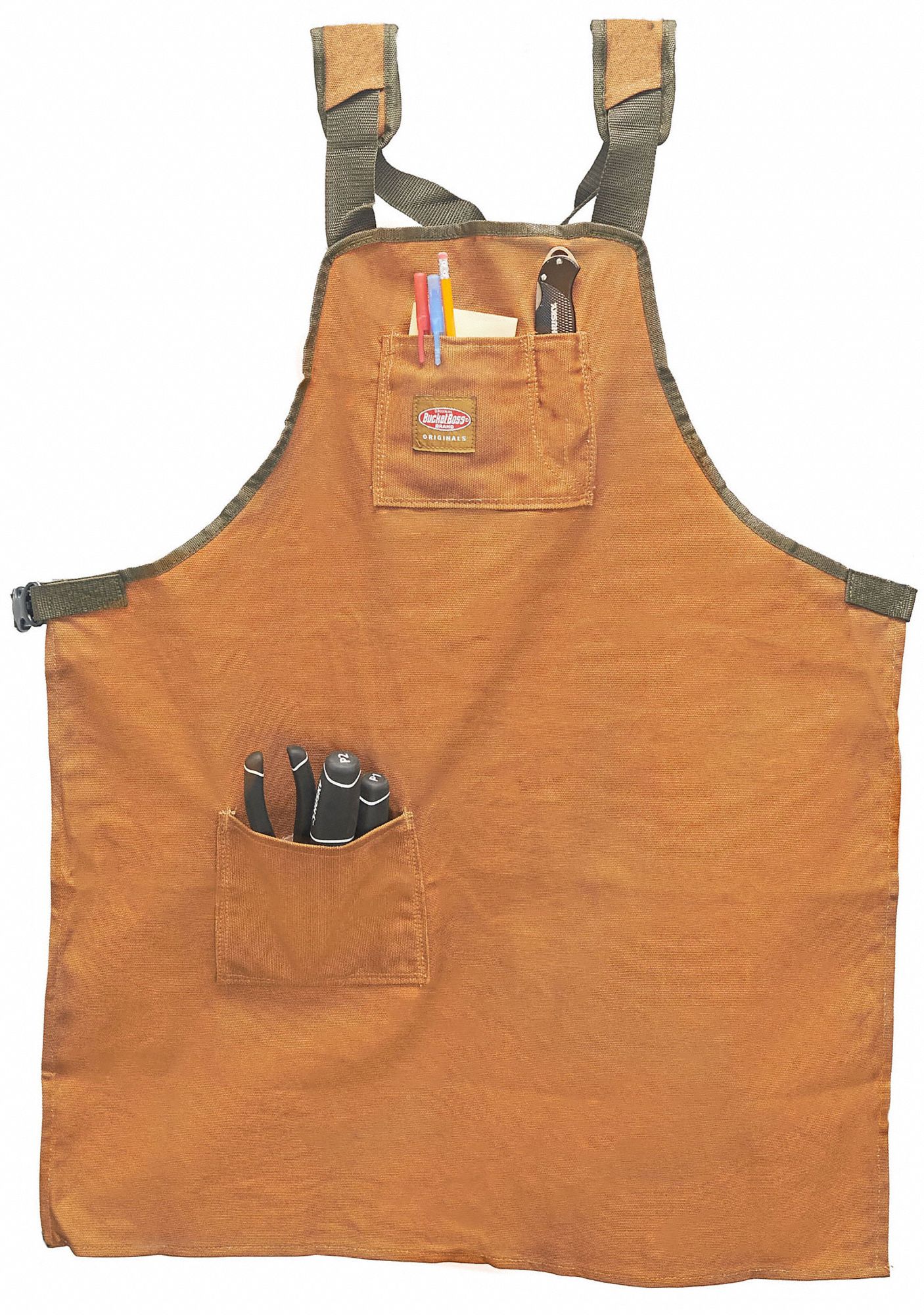 Tool Apron,Brown,Canvas, Up to 52 in