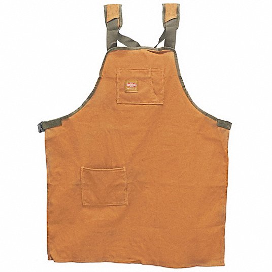 Tool Apron: Canvas, Carpentry, 3 Pockets, Padded, Up to 52 in Waist Size