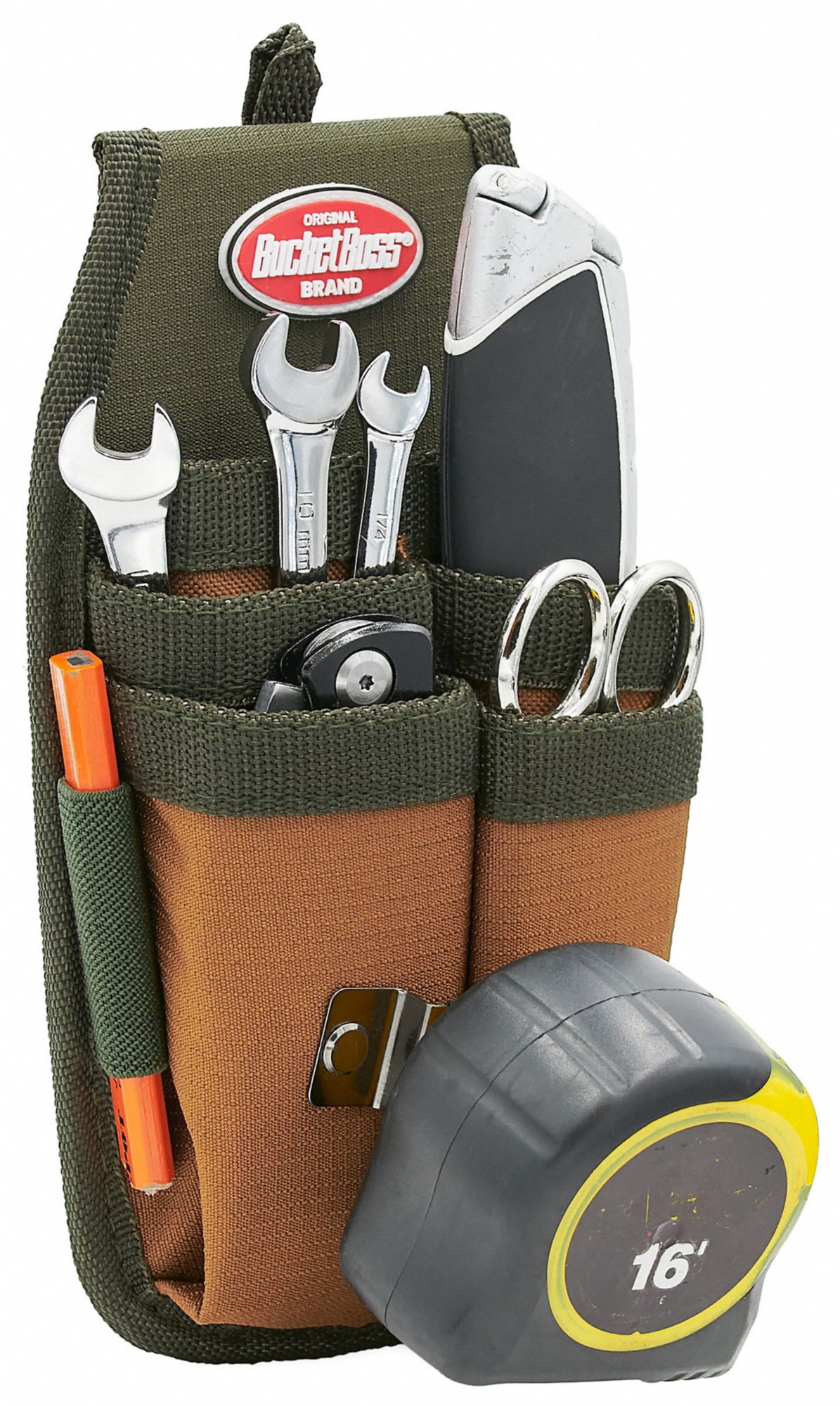 BUCKET BOSS Tool Sheath 4 Pockets, Tool Belts, Belt Slot, For 2 in Max