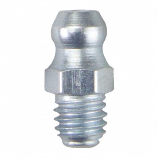WESTWARD M61.00mmMetric Straight Head Angle, Standard Grease Fitting, ZincPlated Steel, 5/8