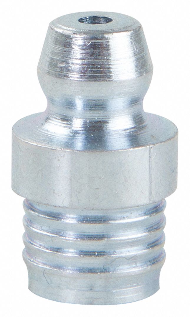 WESTWARD Drive (PushIn) Grease Fitting, 5/16", Straight, ZincPlated
