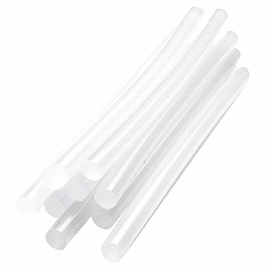 Hot Melt Adhesive: FLEX40, Smooth Sticks, 1/2 in Dia, 10 in Lg, Clear, 18 PK