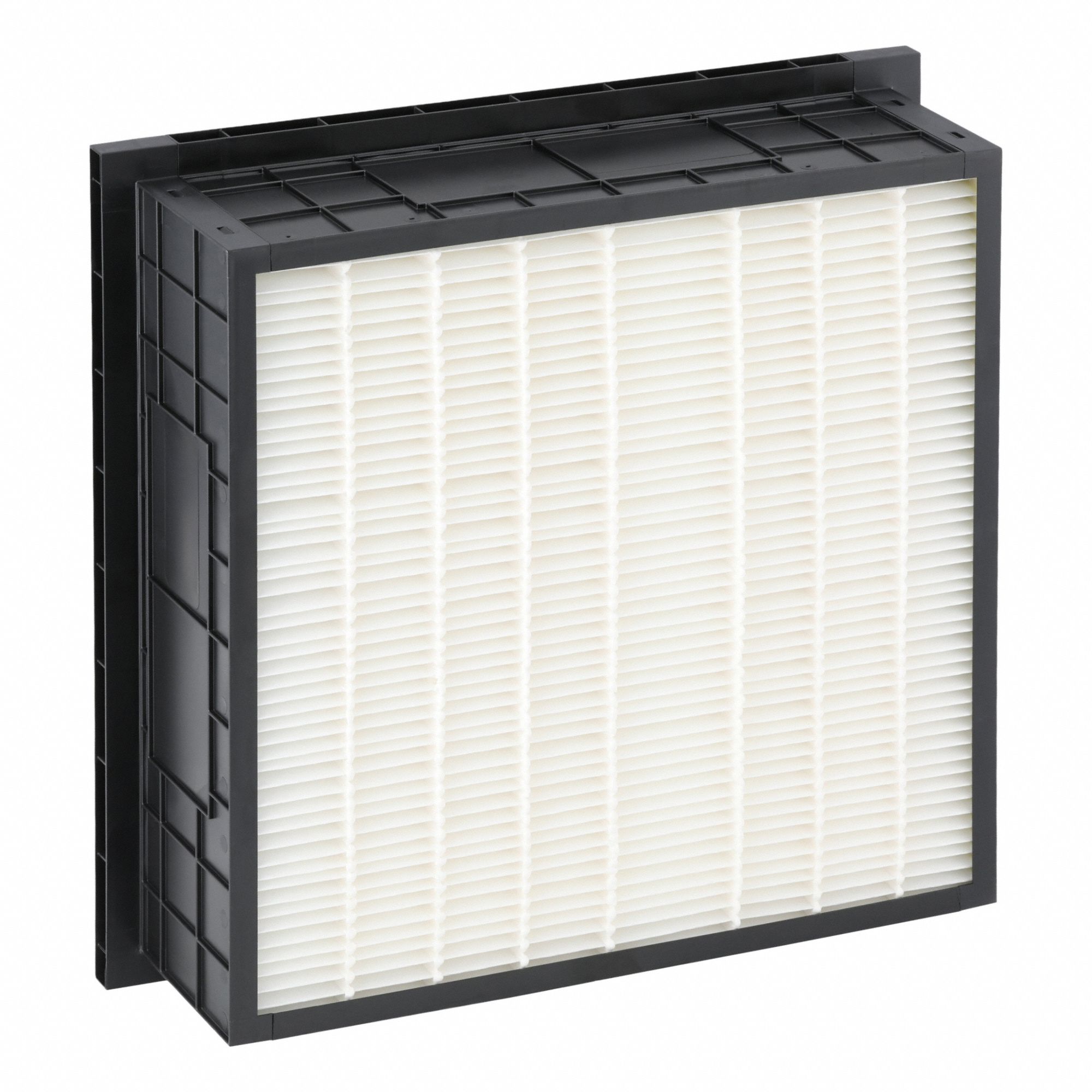 Minipleat Air Filter: 24 in x 24 in x 6 in, Synthetic, Plastic, Single Header, MERV 11