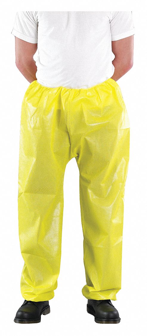 ANSELL Chemical Resistant Pants, 5XL, Yellow, PK 40 - 52RT52|683000 ...