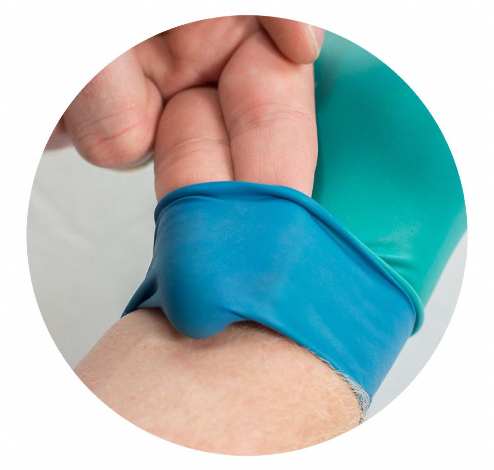 ANSELL Neoprene/Nitrile, Disposable Gloves, L, PowderFree, 7.9 mil