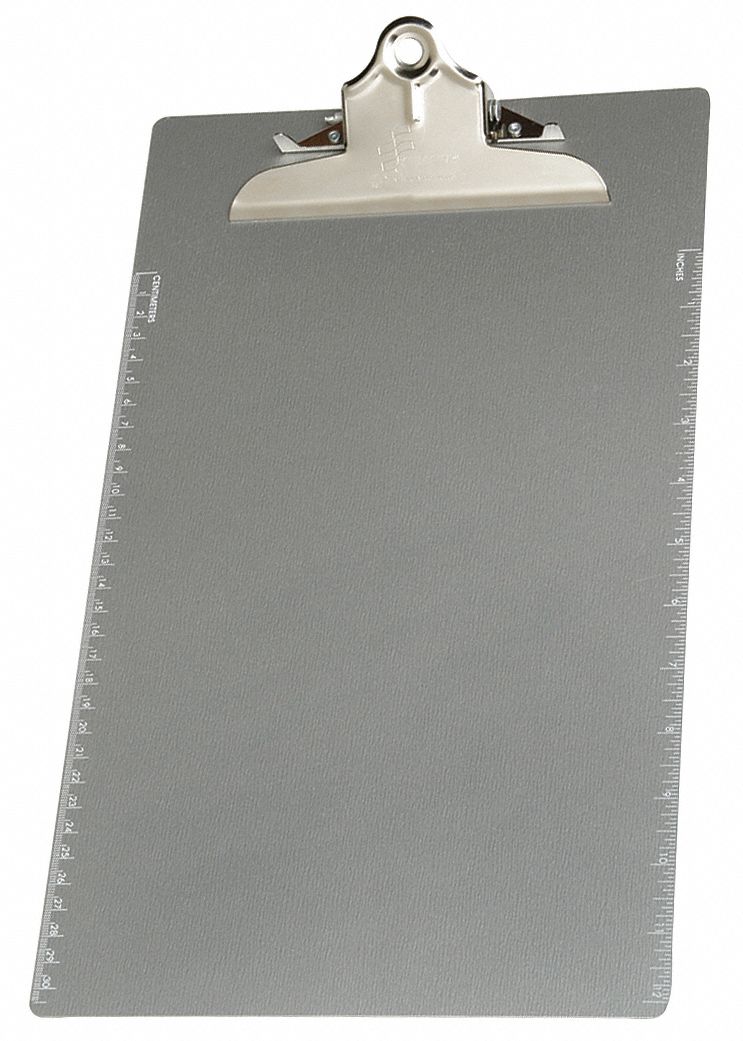 CLIPBOARD,LEGAL SIZE,METAL,SILVER