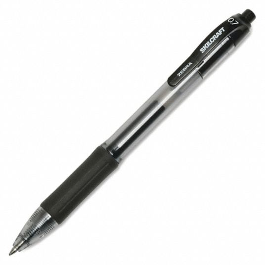 Black, 0.7 mm Pen Tip, Ballpoint Pen - 52RW55|7520-01-647-3133 - Grainger