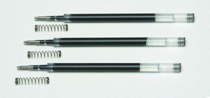 Pen Ink Cartridge: Black, 0.7 mm, Medium, Non-Erasable, Medium, Non-Toxic, 3 PK