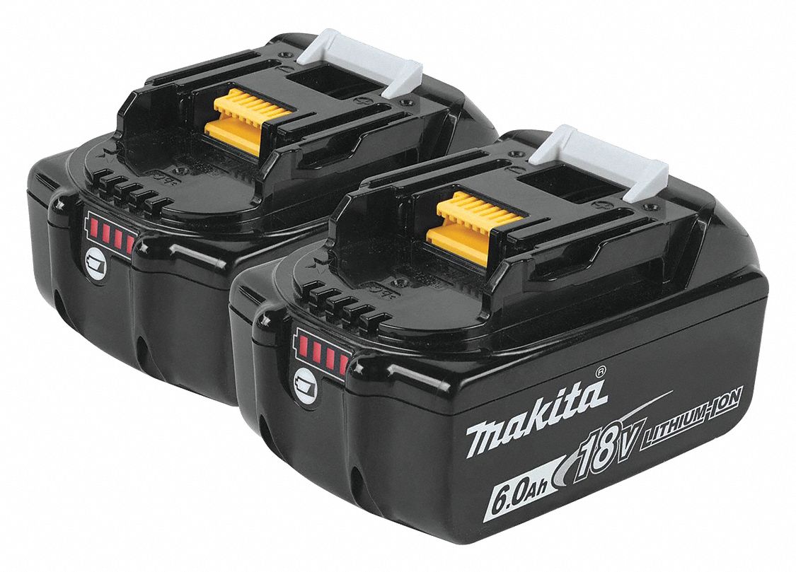 Battery: LXT®, 6 Ah, 2 Batteries Included, Tabbed, 18V DC