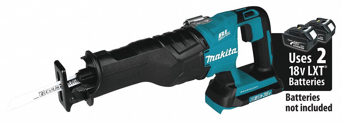 Reciprocating Saw: Tool Only, 1 1/4 in Stroke Lg, 3, 000 Max. Strokes per Minute, Straight