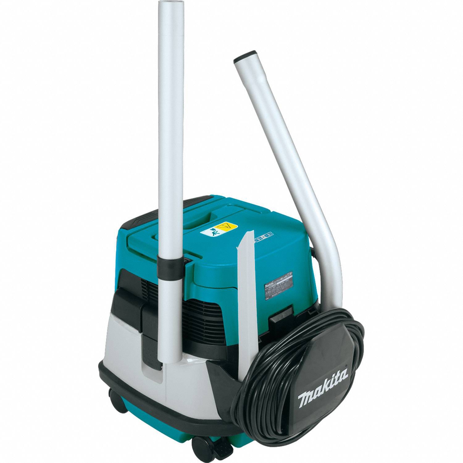 MAKITA Corded/Cordless, Portable Shop Vacuum, 2.1 gal, Plastic, 127 cfm