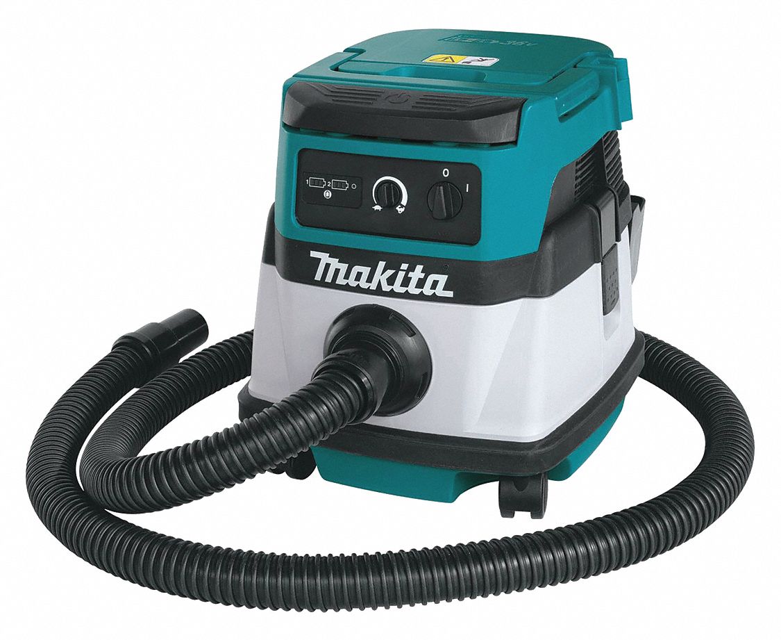 MAKITA Cordless/Corded Dry Vacuum, 18V X2 LXT®, 2.1 gal. Tank Size, 127 ...