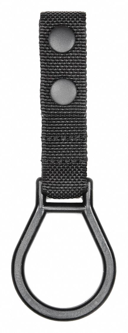 Handcuff Pouch: Black, Nylon, Ballistic, 5 1/2 in x 2 in, Open Closure