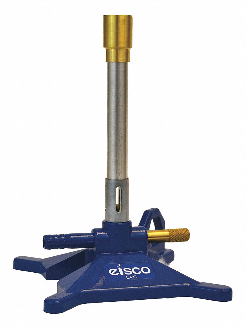 Anti-Tip Bunsen Burner: Flame Stabilizer, LP, 3, 200 BTU Btu Output - Max, 2, 000 BTU Btu Output - Min