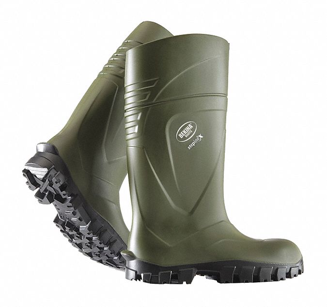 MEN'S STEPLITE-X SAFETY BOOTS, SZ 13, PUR/COMPOSITE TOE, GRN, 15 IN H, CSA, WATERPROOF