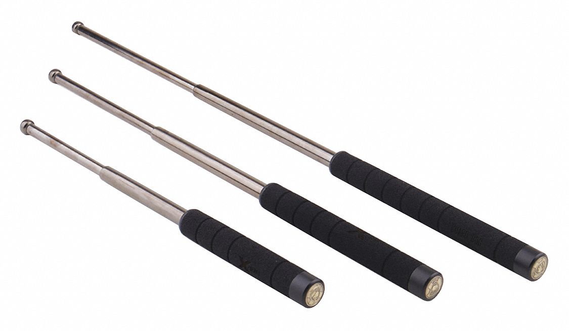 GUARD DOG SECURITY Black Powder Coated Finish Baton, Friction Loc, Foam