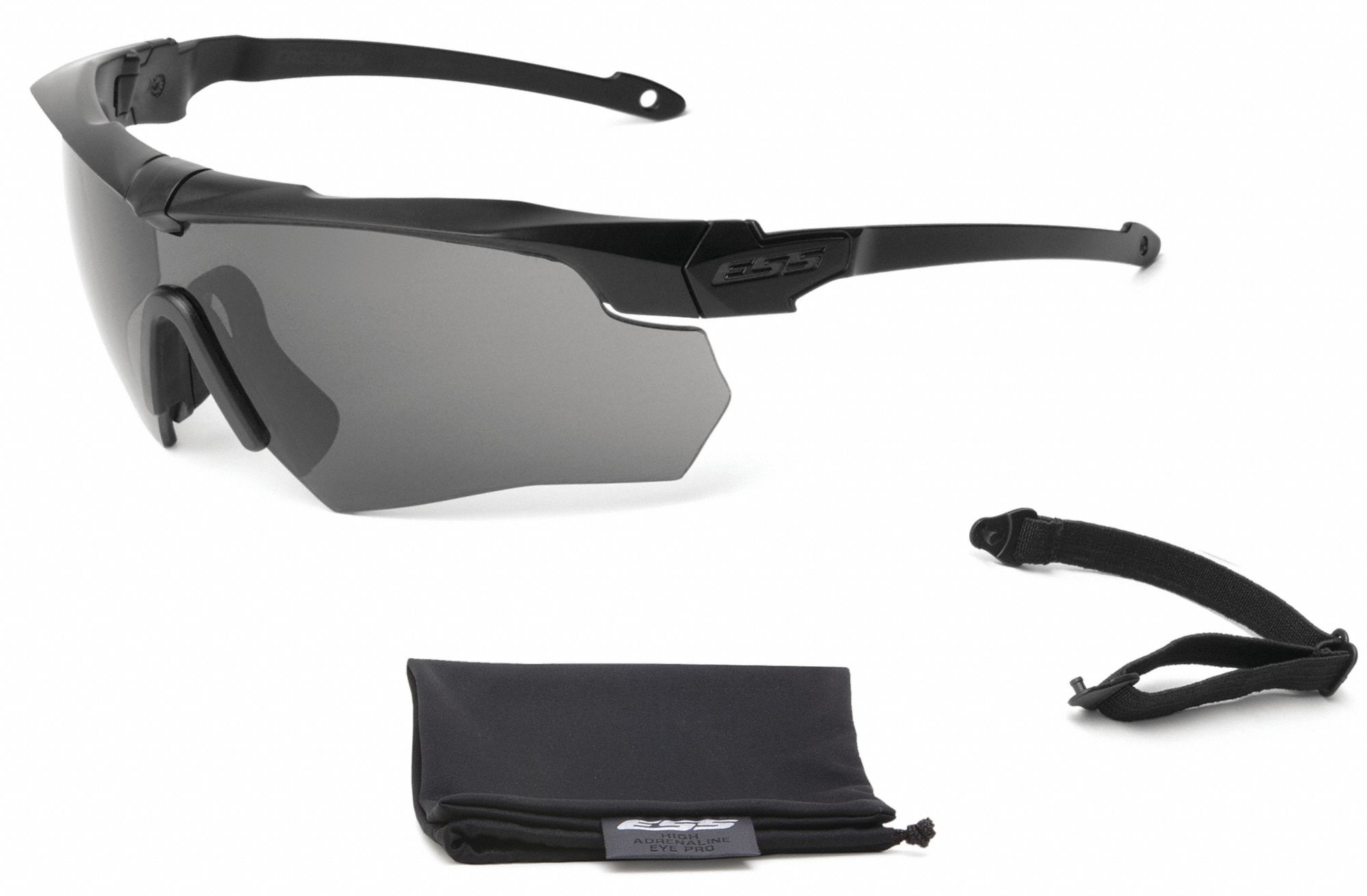 Safety Glasses: Gray Lens Color, Frameless, Anti-Fog/Chemical-Resistant/Scratch-Resistant