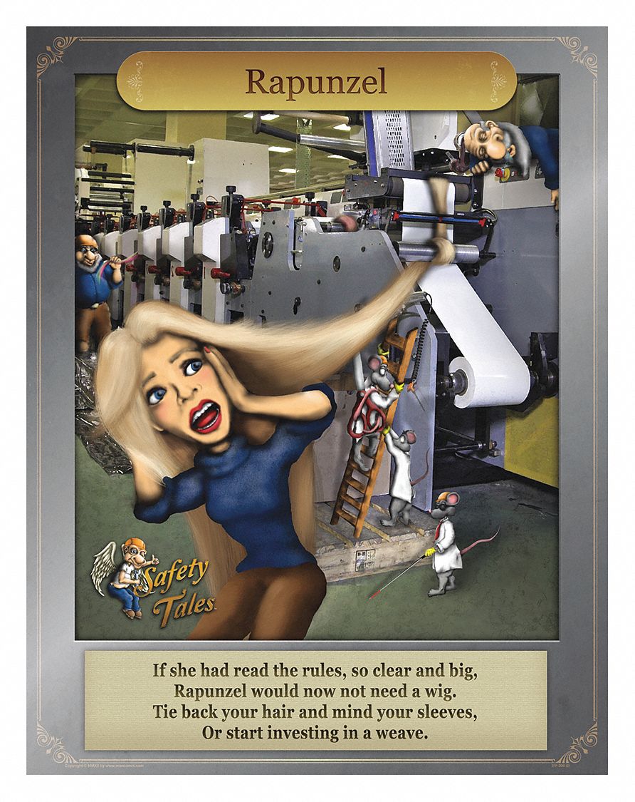 Safety Poster: 21 in x 27 in Nominal Sign Size, Clear Film Laminate, English, Paper