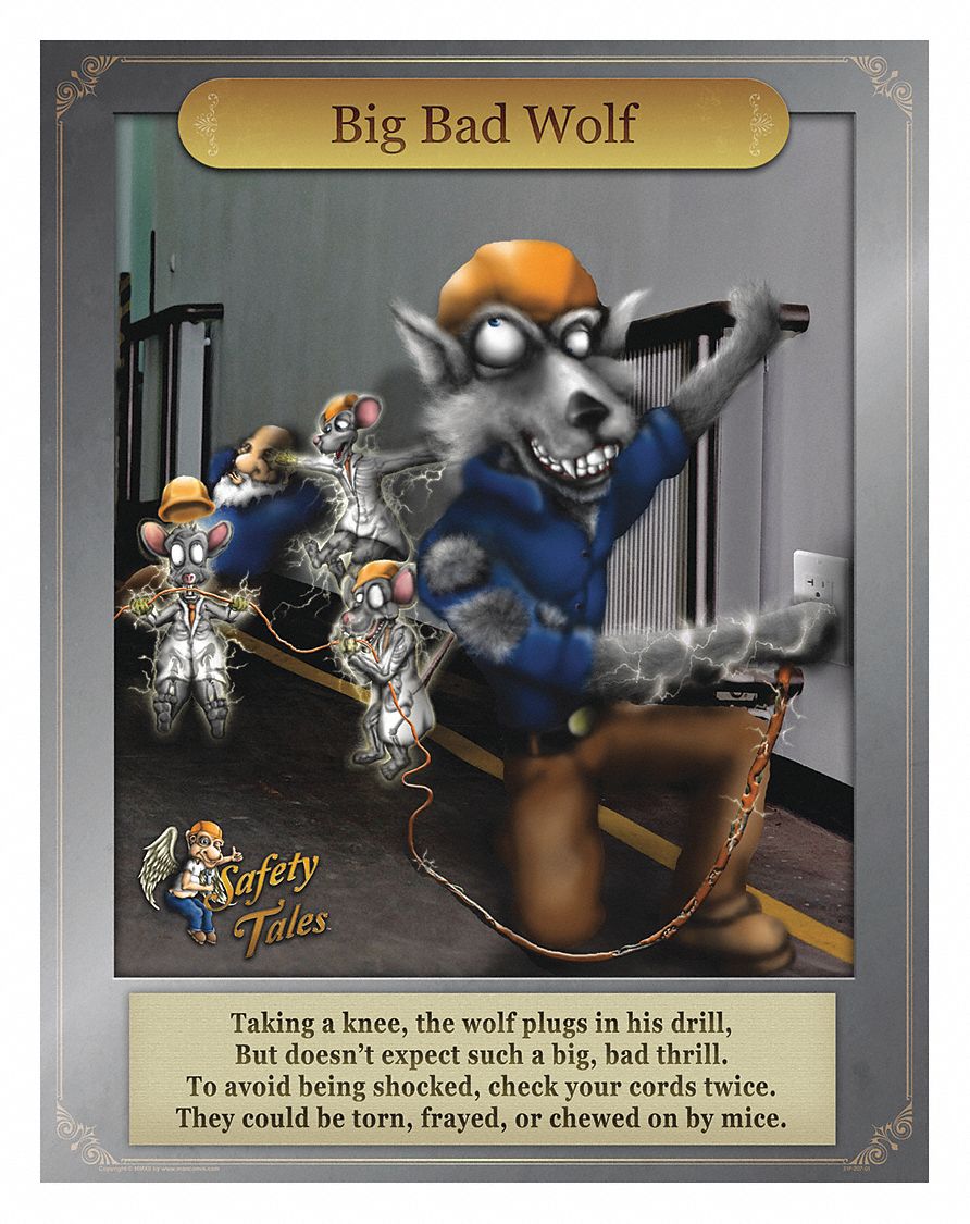 Safety Poster: 21 in x 27 in Nominal Sign Size, Clear Film Laminate, English