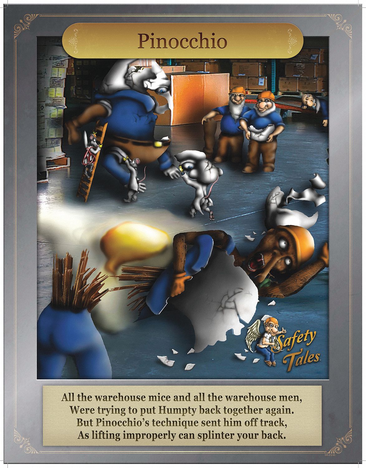 Safety Poster: 12 in x 16 in Nominal Sign Size, Clear Film Laminate, English