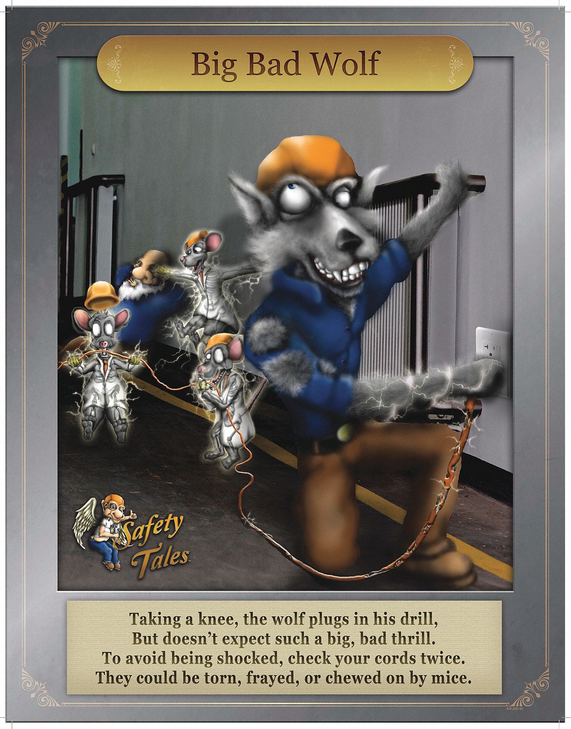 Safety Poster: 12 in x 16 in Nominal Sign Size, Clear Film Laminate, English, Paper