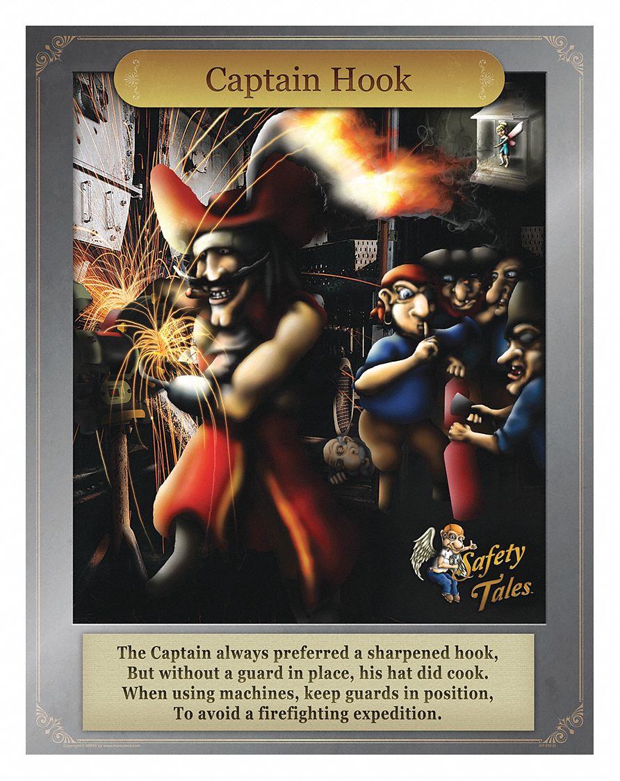 Safety Poster: 21 in x 27 in Nominal Sign Size, Clear Film Laminate, English