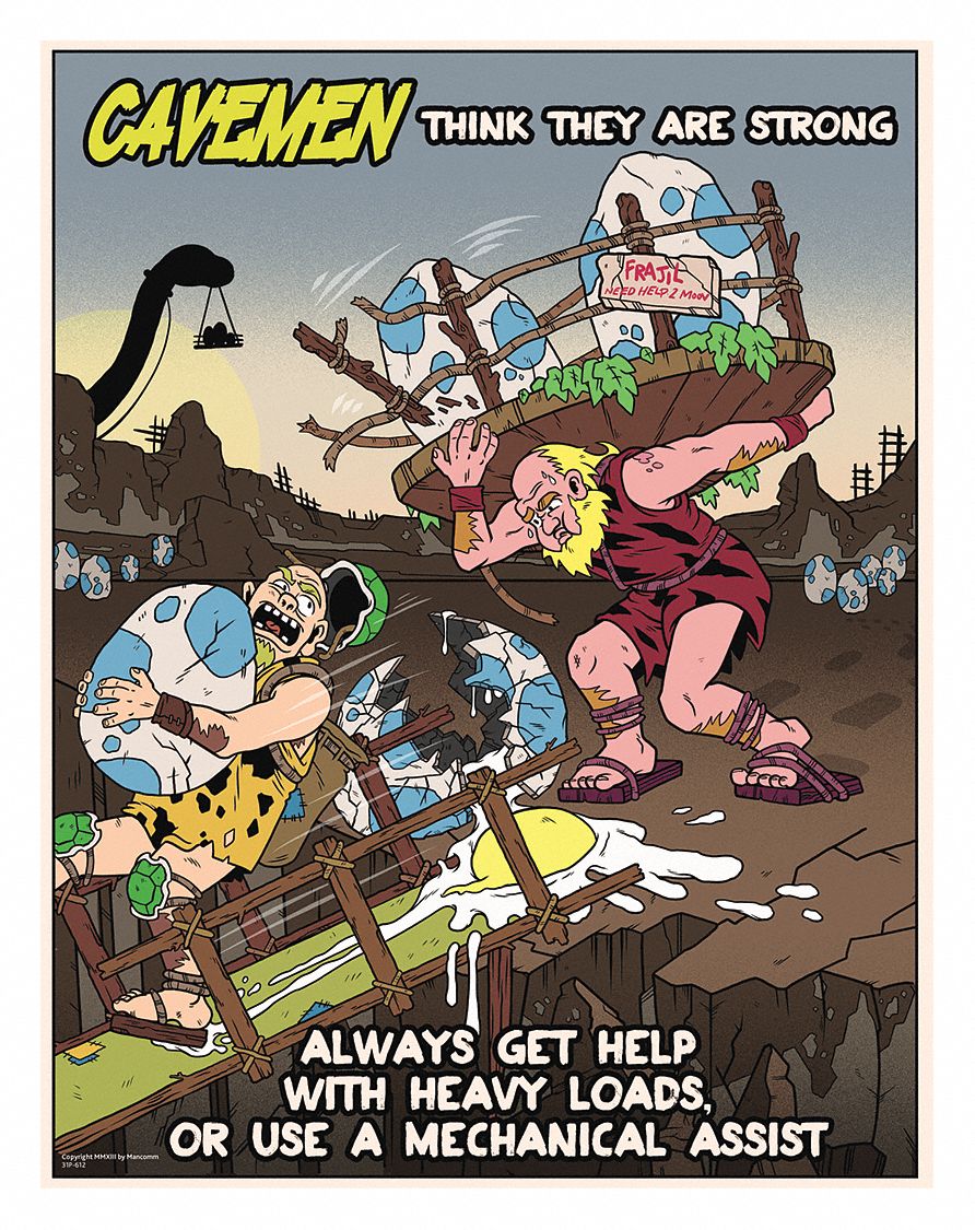 Safety Poster: 21 in x 27 in Nominal Sign Size, Clear Film Laminate, English