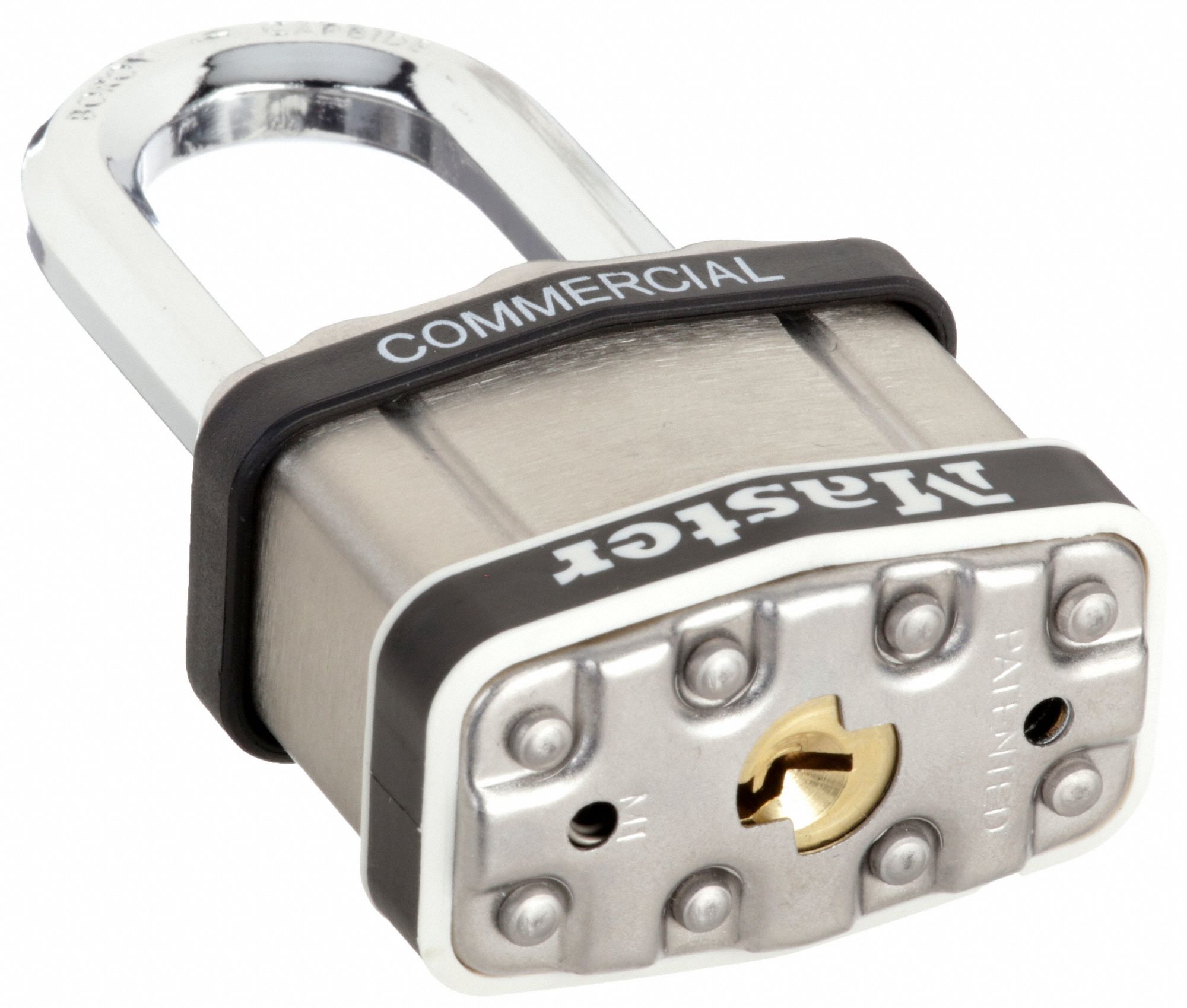 MASTER LOCK Keyed Alike, Padlock, Stainless Steel, Shackle Type Long