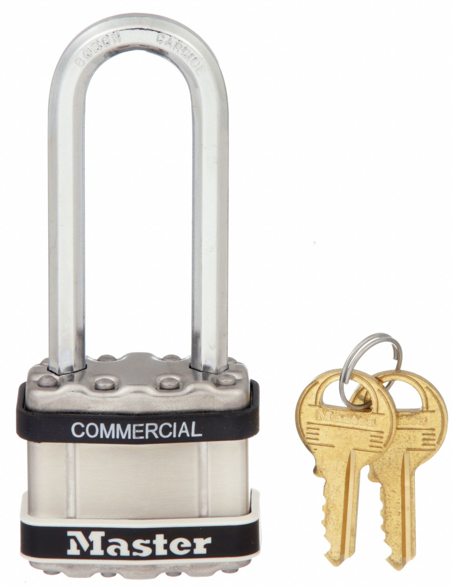 PADLOCK, 2½ IN VERTICAL SHACKLE CLEARANCE, 13/16 IN HORIZONTAL SHACKLE CLEARANCE, 2440 KEY, BORON