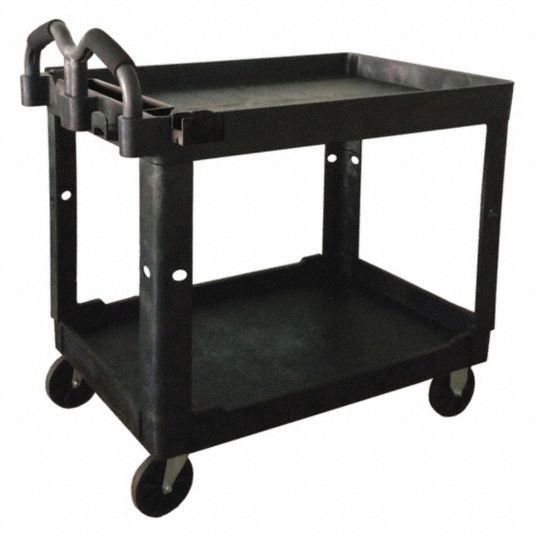 RUBBERMAID COMMERCIAL PRODUCTS, 500 lb Load Capacity, Black, Replacement  Caster for Shelf & Utility Carts - 406R95